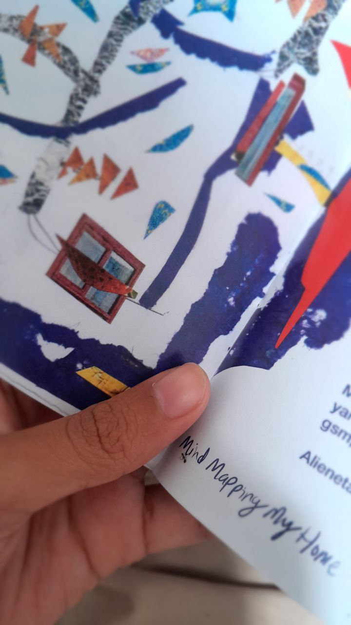 Opened a zine of collage