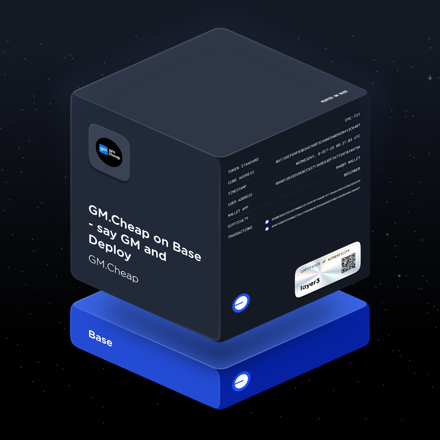 GM.Cheap on Base - say GM and Deploy