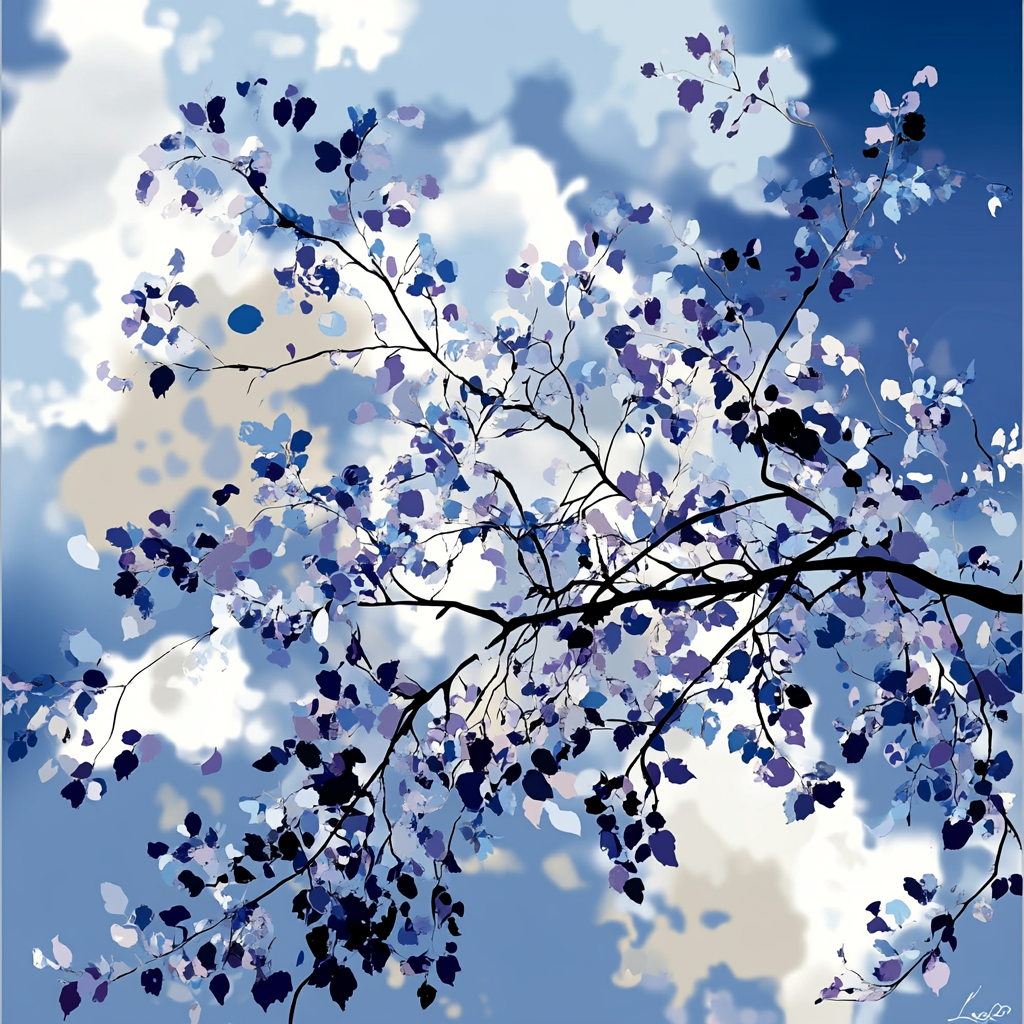 Blue leaves
