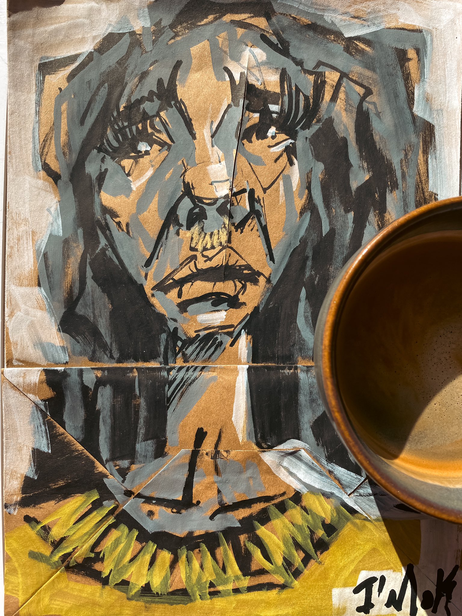 sketch on paper bag #6