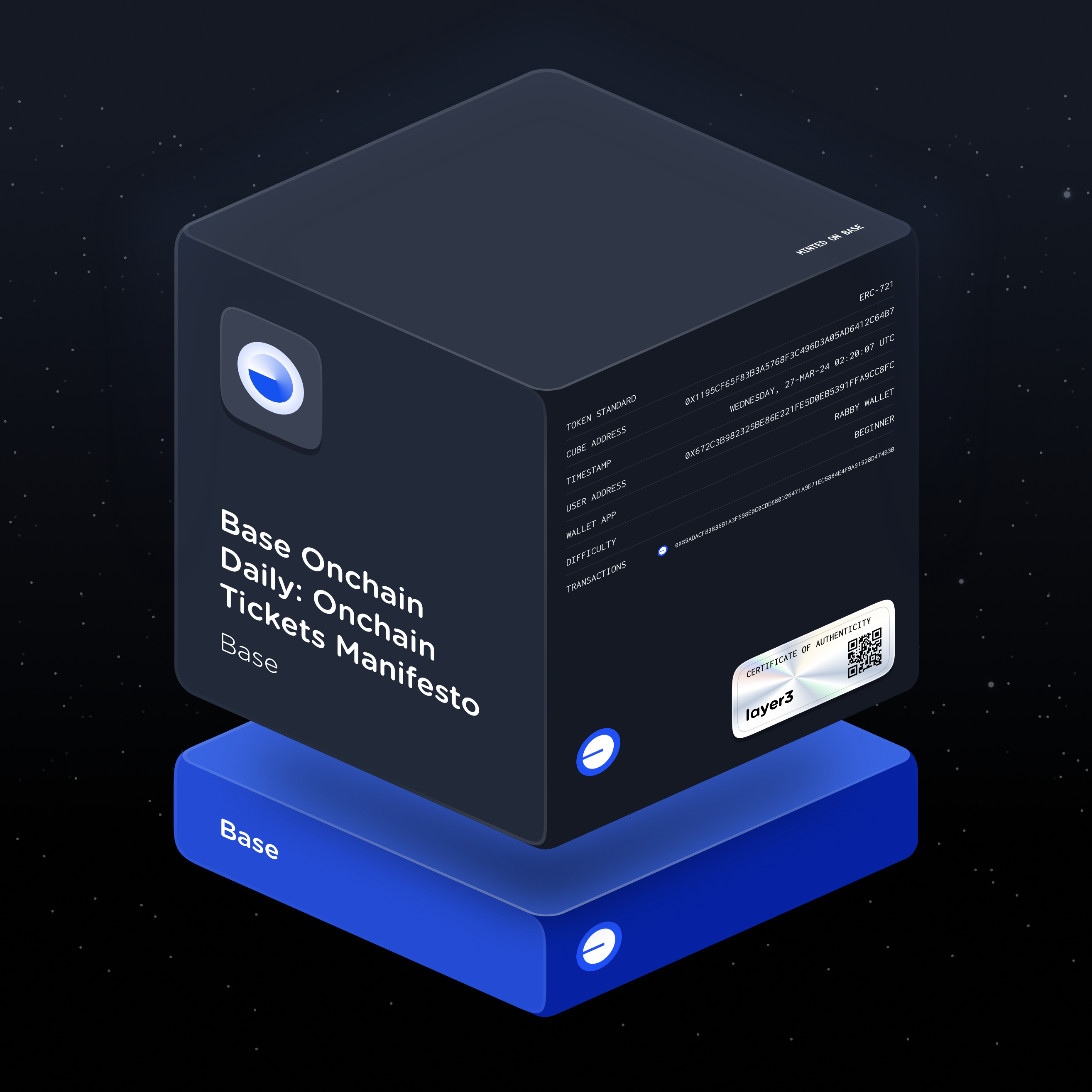 Base Onchain Daily: Onchain Tickets Manifesto