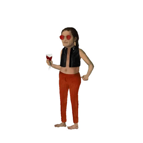 Guy w/ Wine in the Mosh Pit