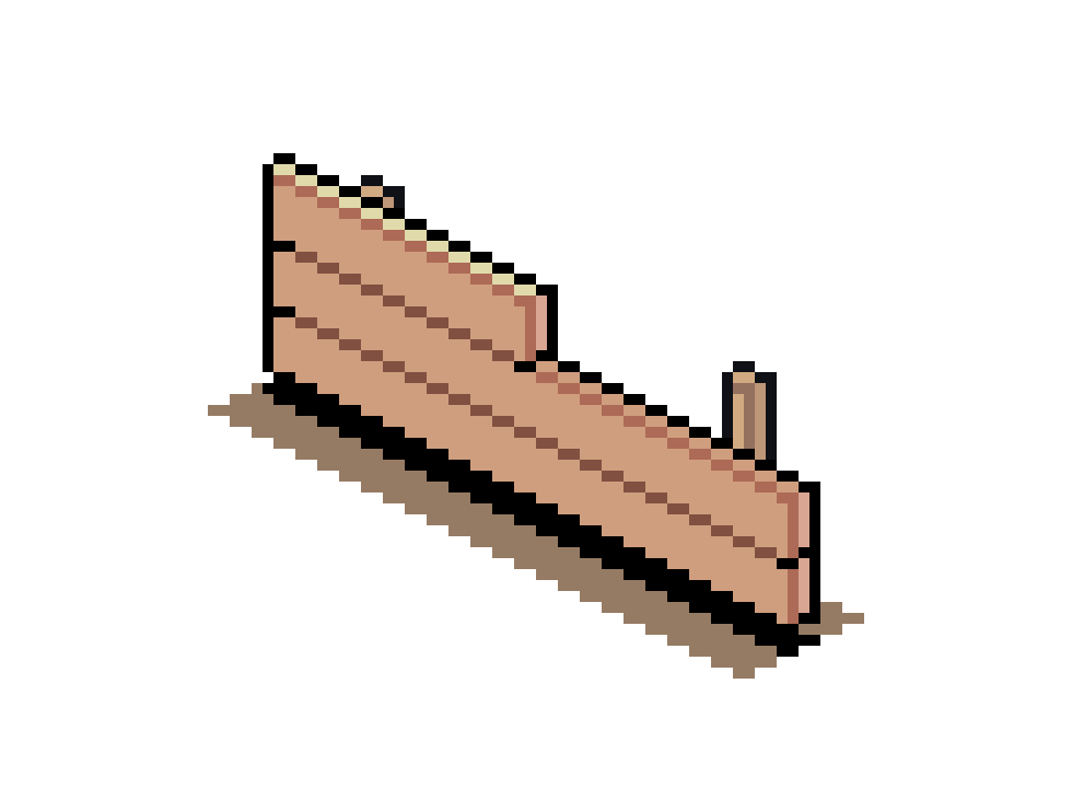 Wooden Fence Straight X
