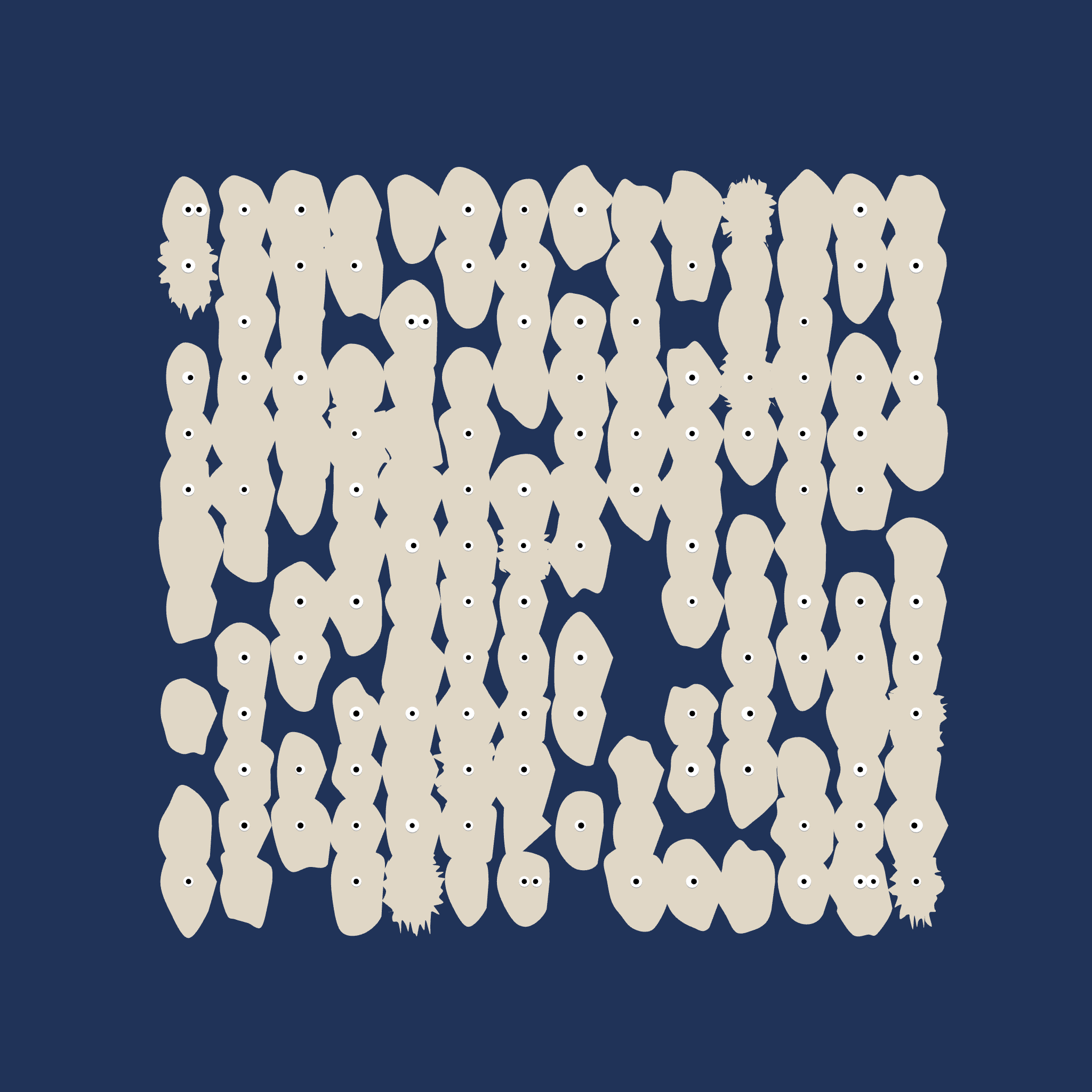 Kinetic Base Blob #20 (~182 Size 105 Kinetic Blobs with 159 Eyes Sporting the Khaki & Jeans Theme)