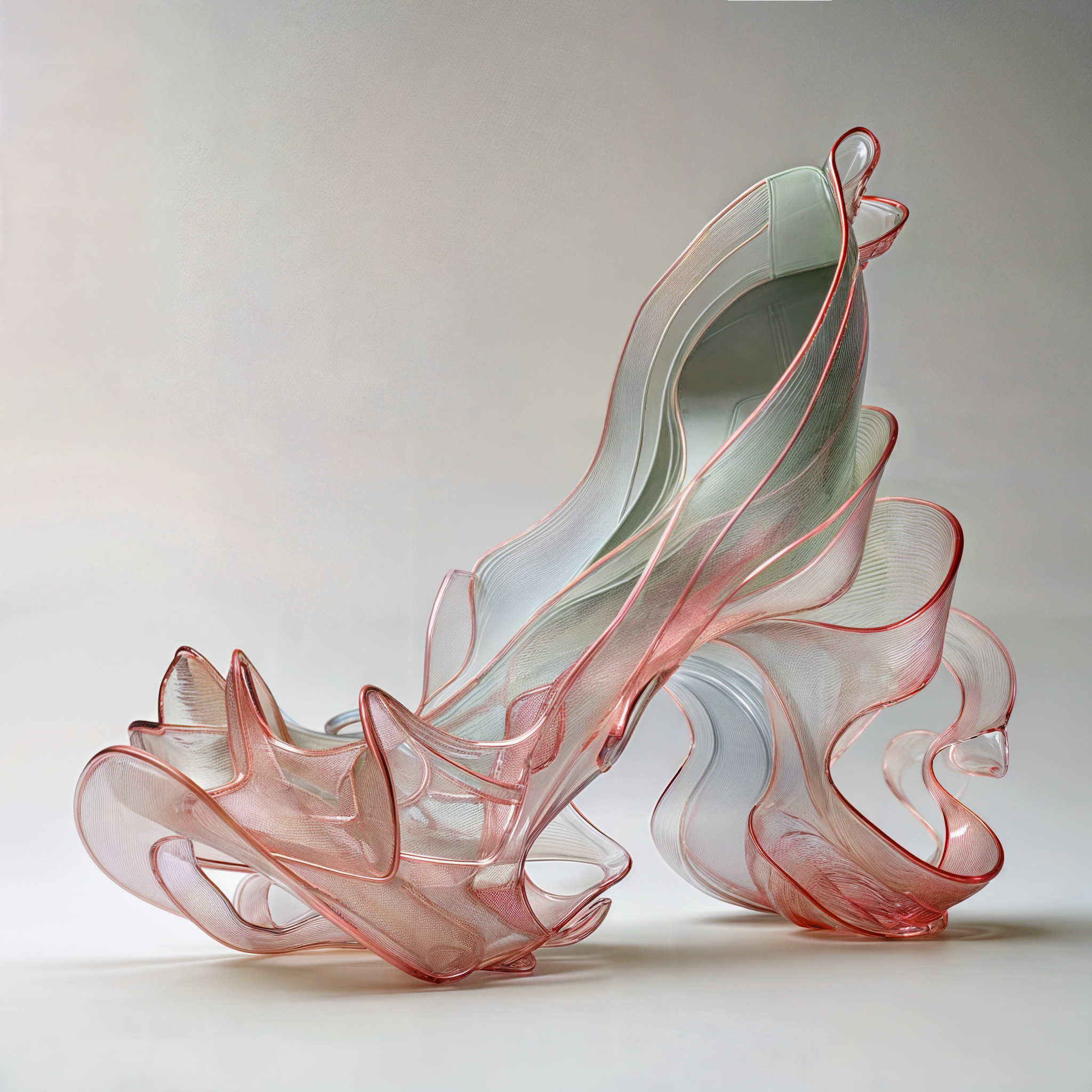  3D printed shoes made from glass ai