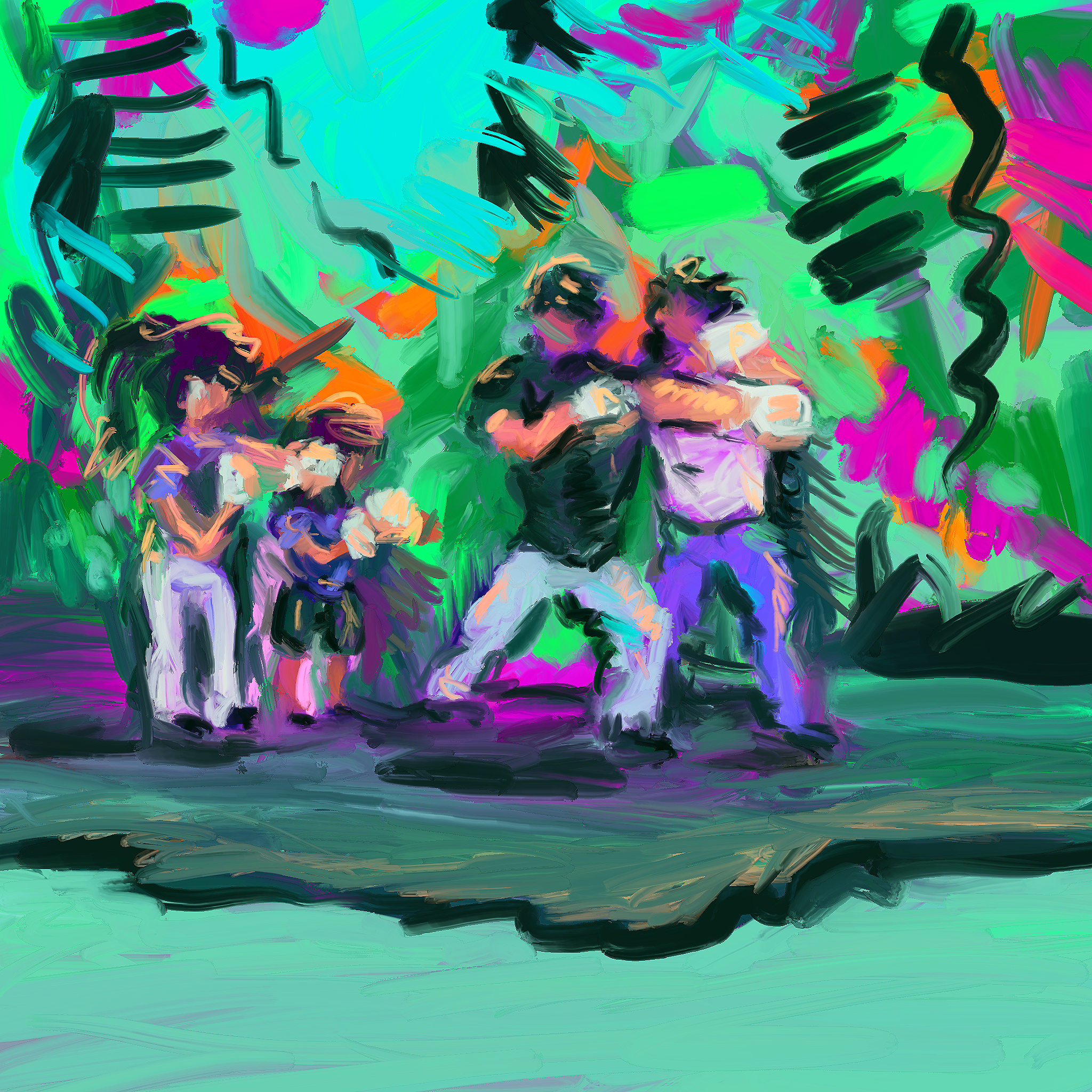 2 young girls learn to box