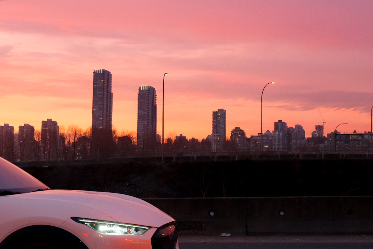 From the passenger seat