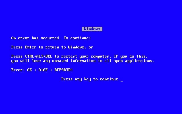 An Error.