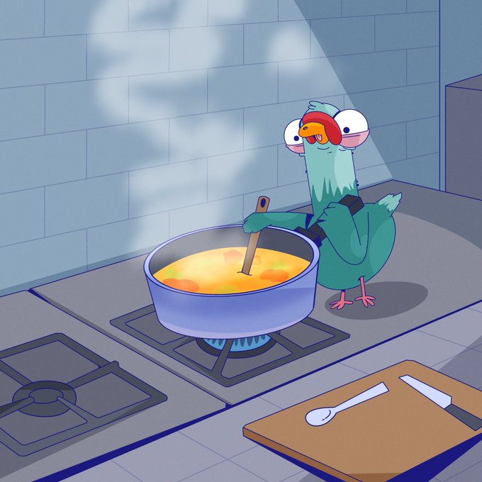 Pigeons Cooking