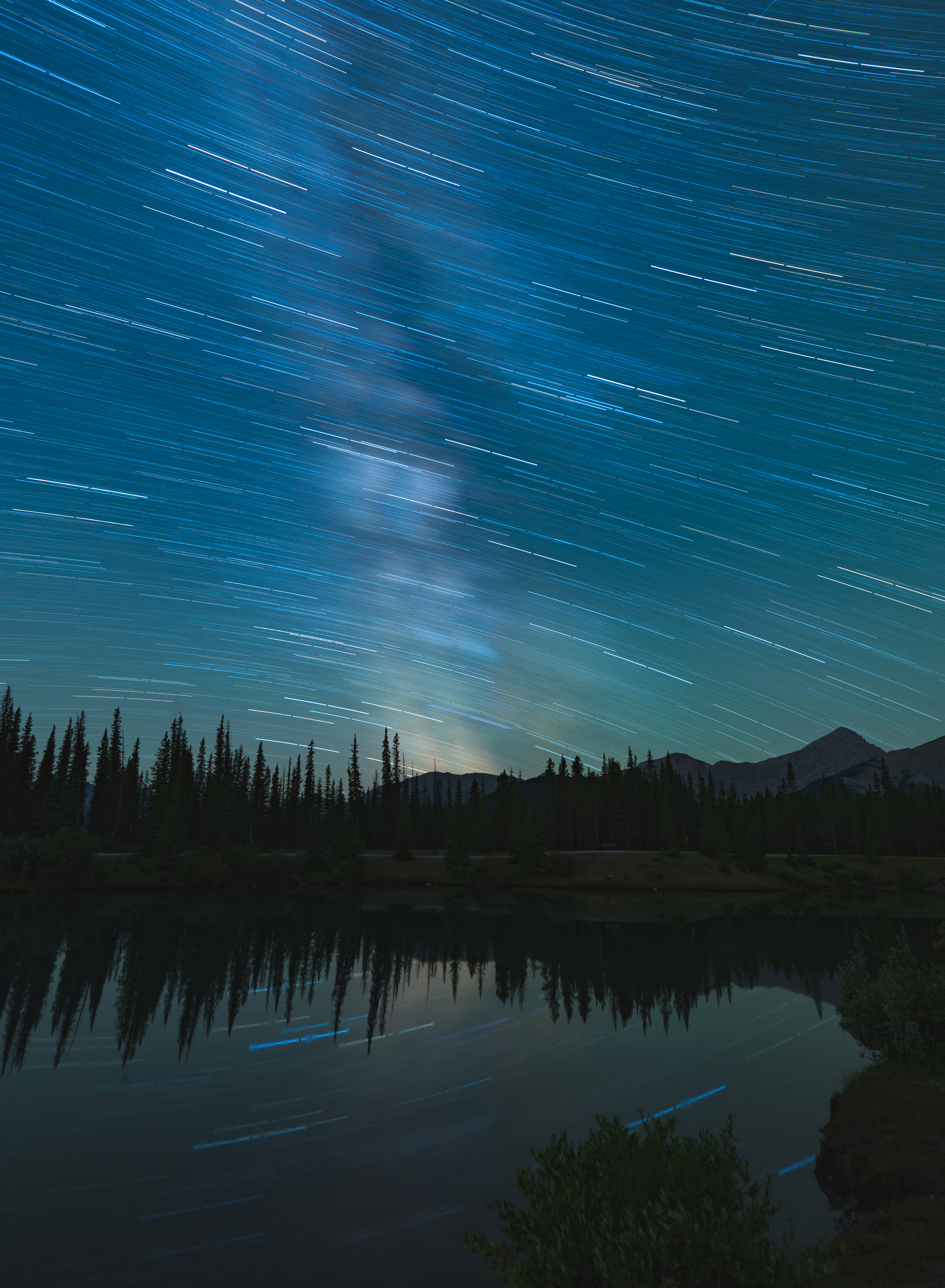 Reflective star trails (60 minutes experiment) #301