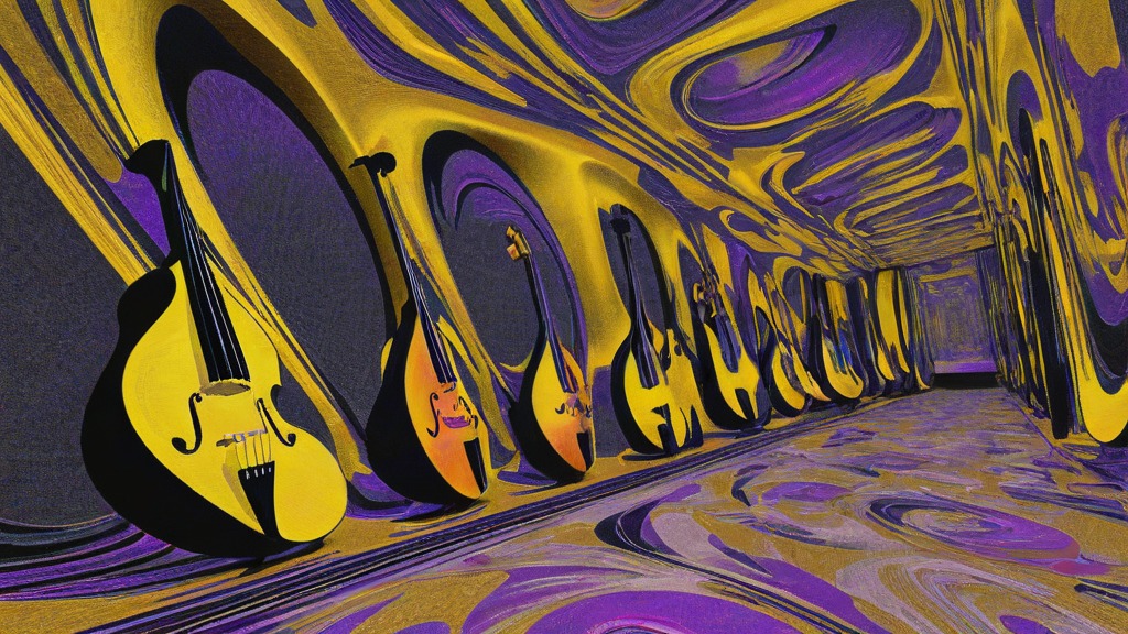 Musical Hallway of Distorted Double-Basses