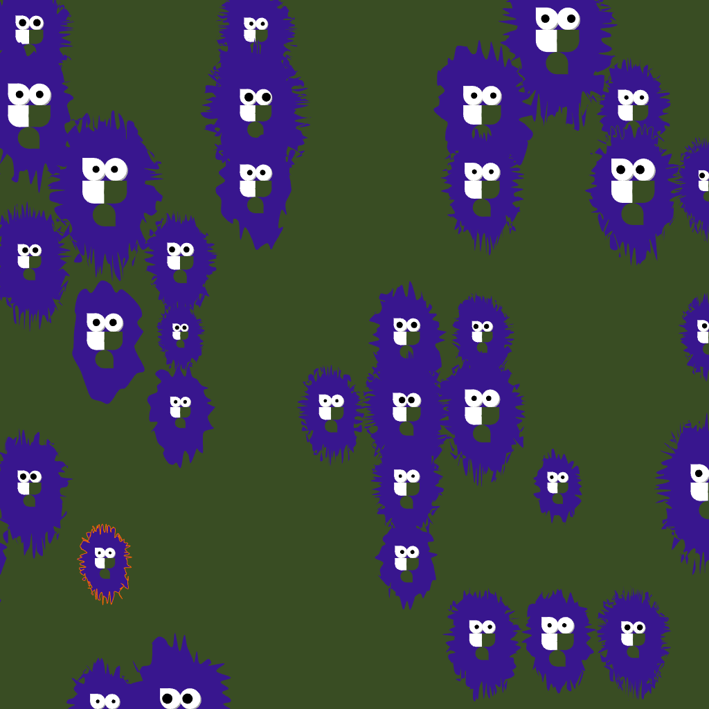 10x18 Basedpepen Blob with 129 Eyes #19