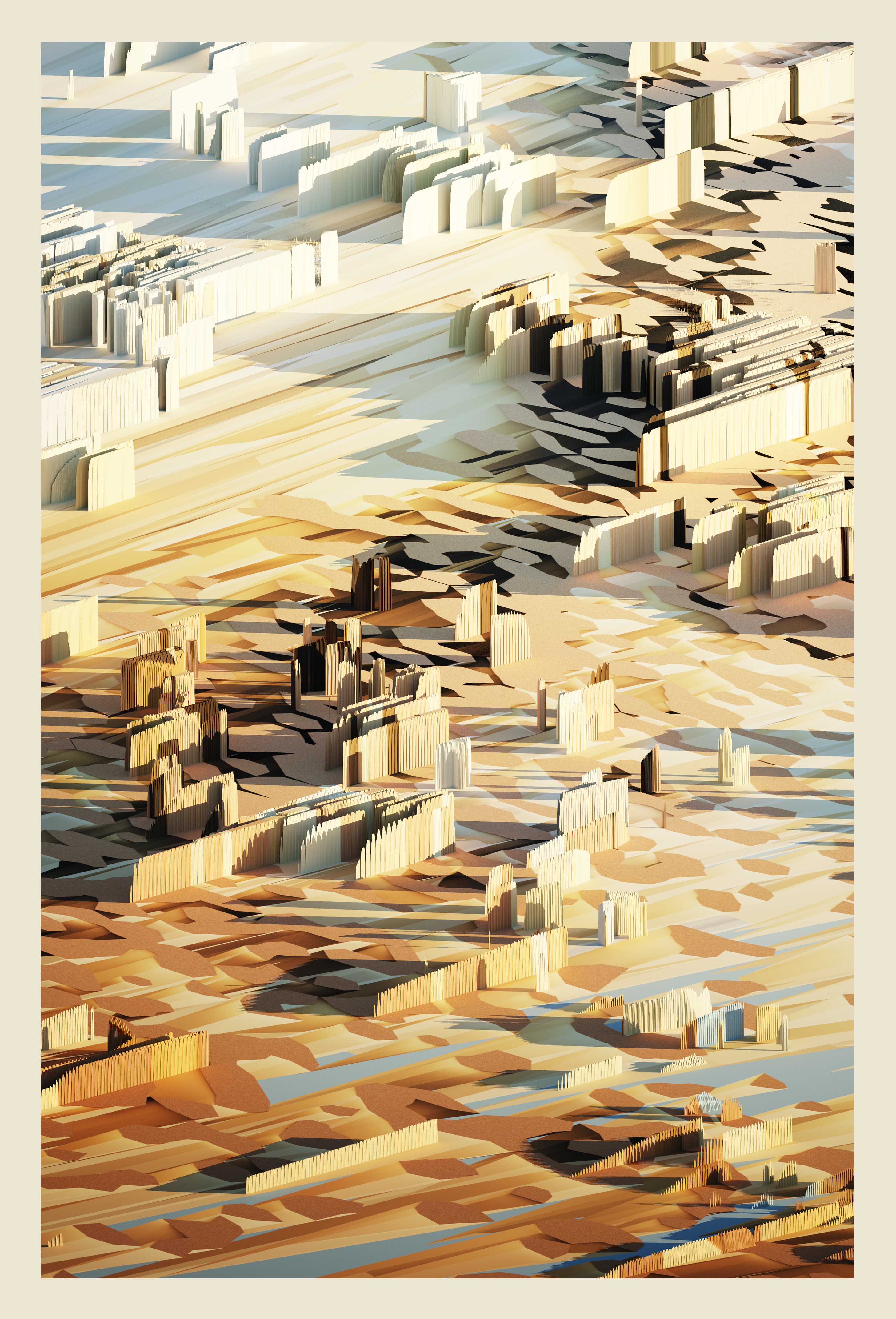 (Close crop of) Bismuth Landscape