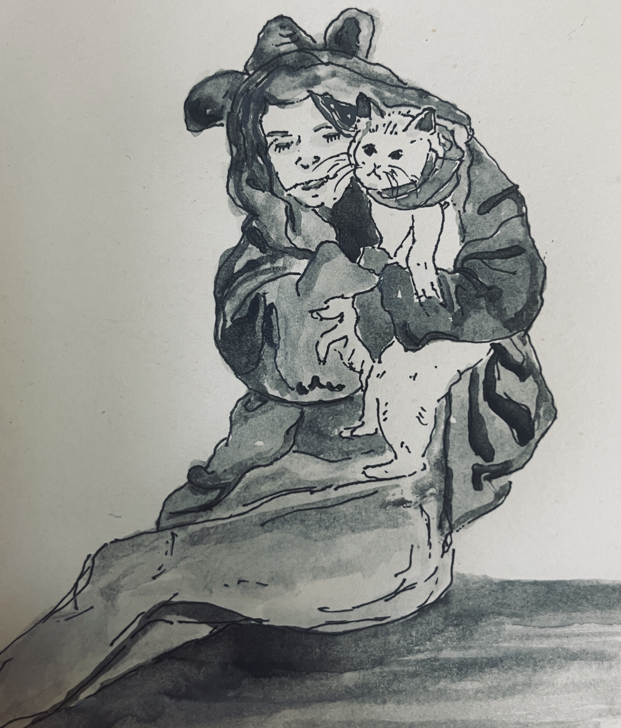 The bear & the kitten