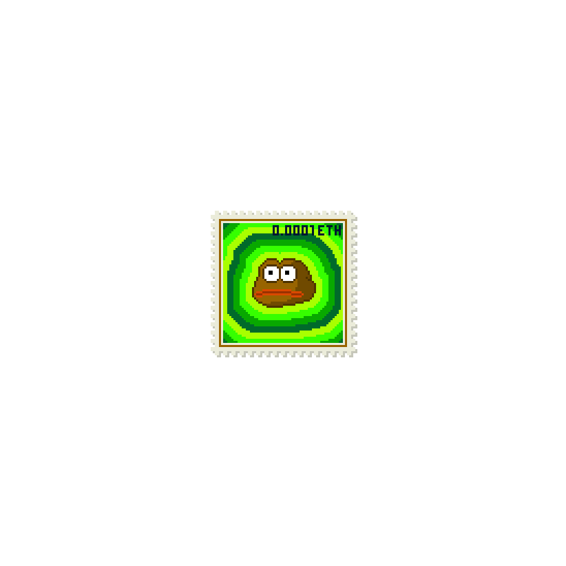 Pixel Stamps -  Hypnotic avocado