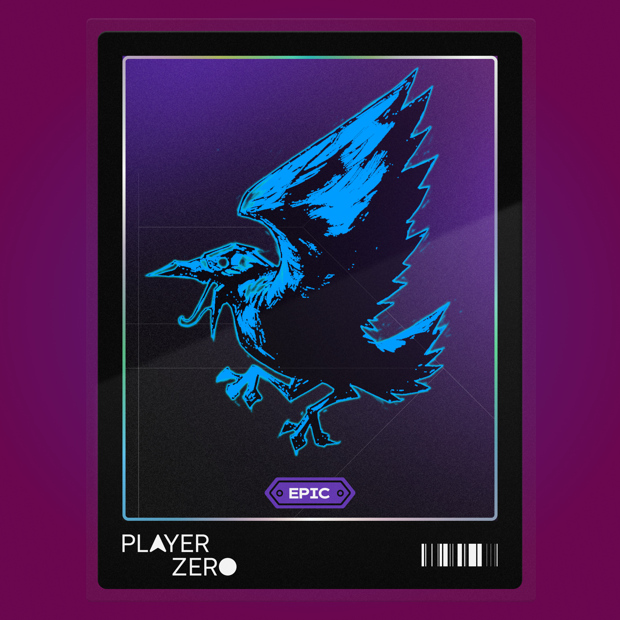 #65004 - Raven Cheek Tattoo