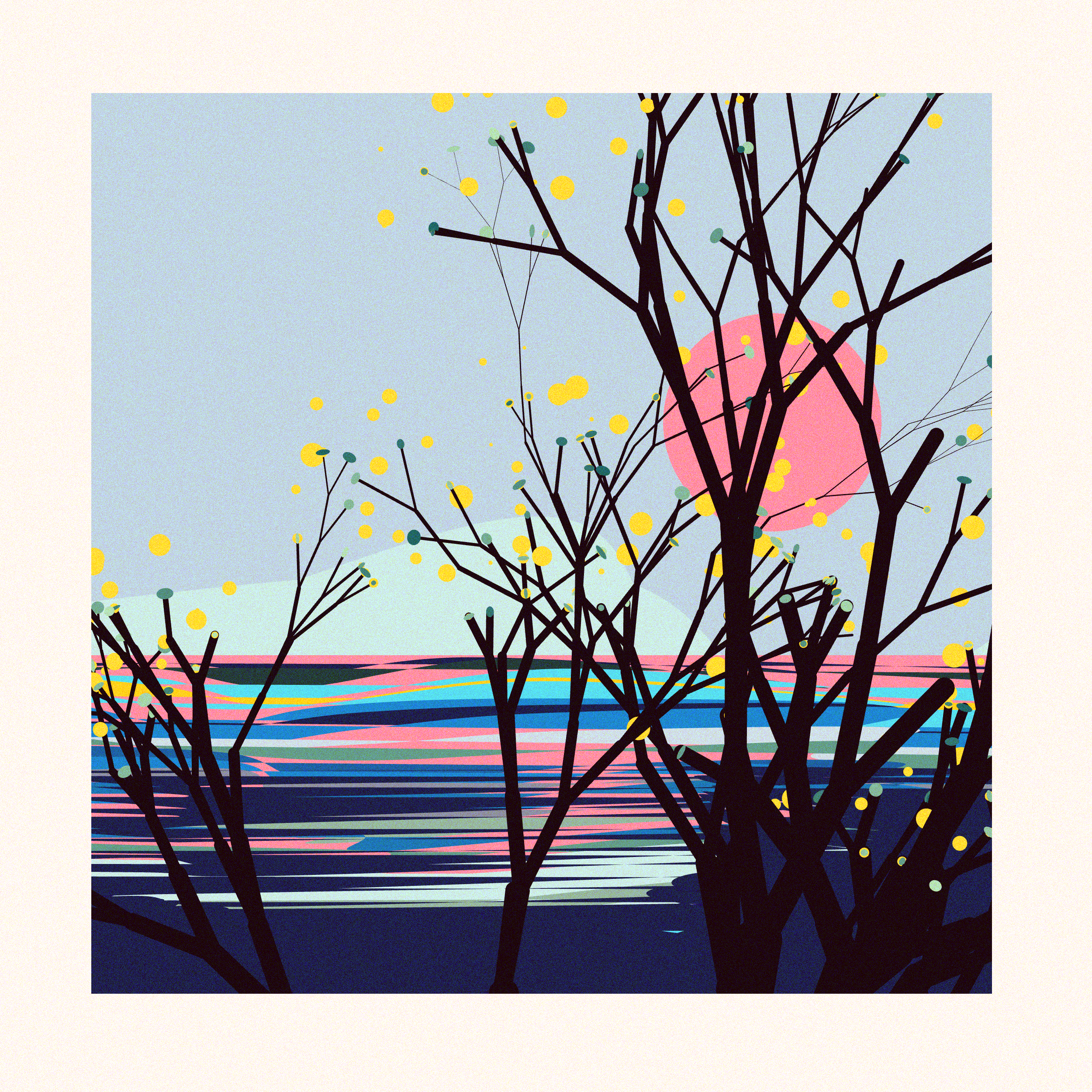 The Blossoms Behind the River #B