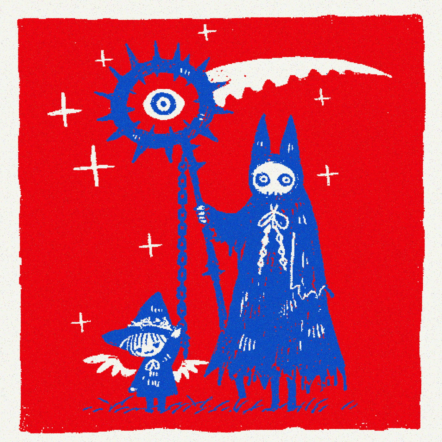 a reaper and his little client