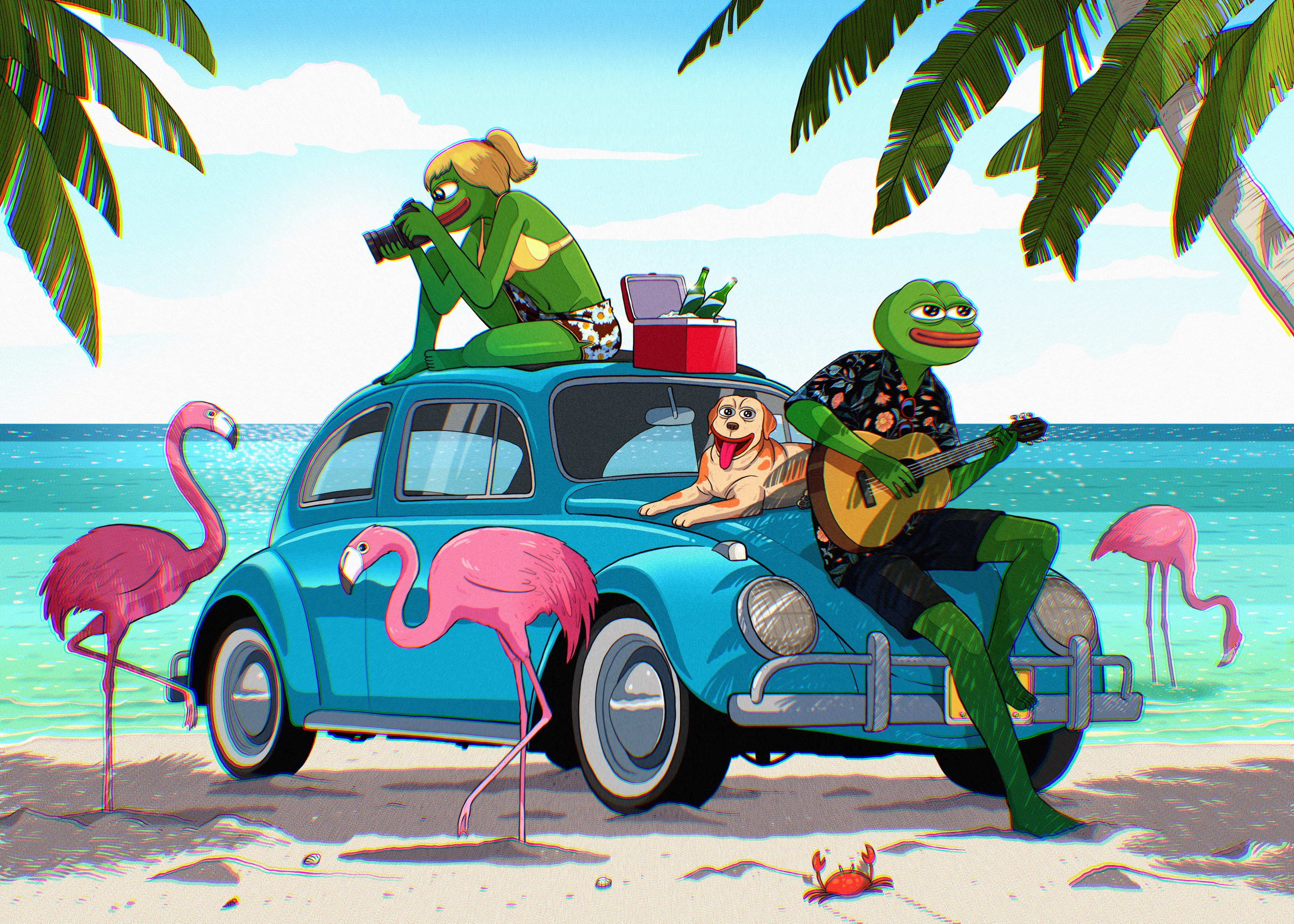 Pepe Enjoying Music
