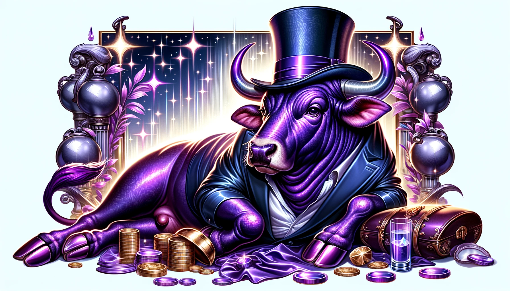 Purple Degen Bull 🎩 🟣 🐂