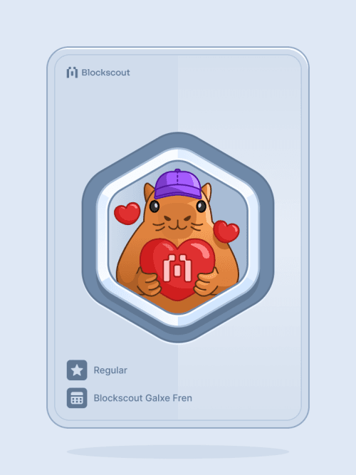 Blockscout Galxe Fren badge #30