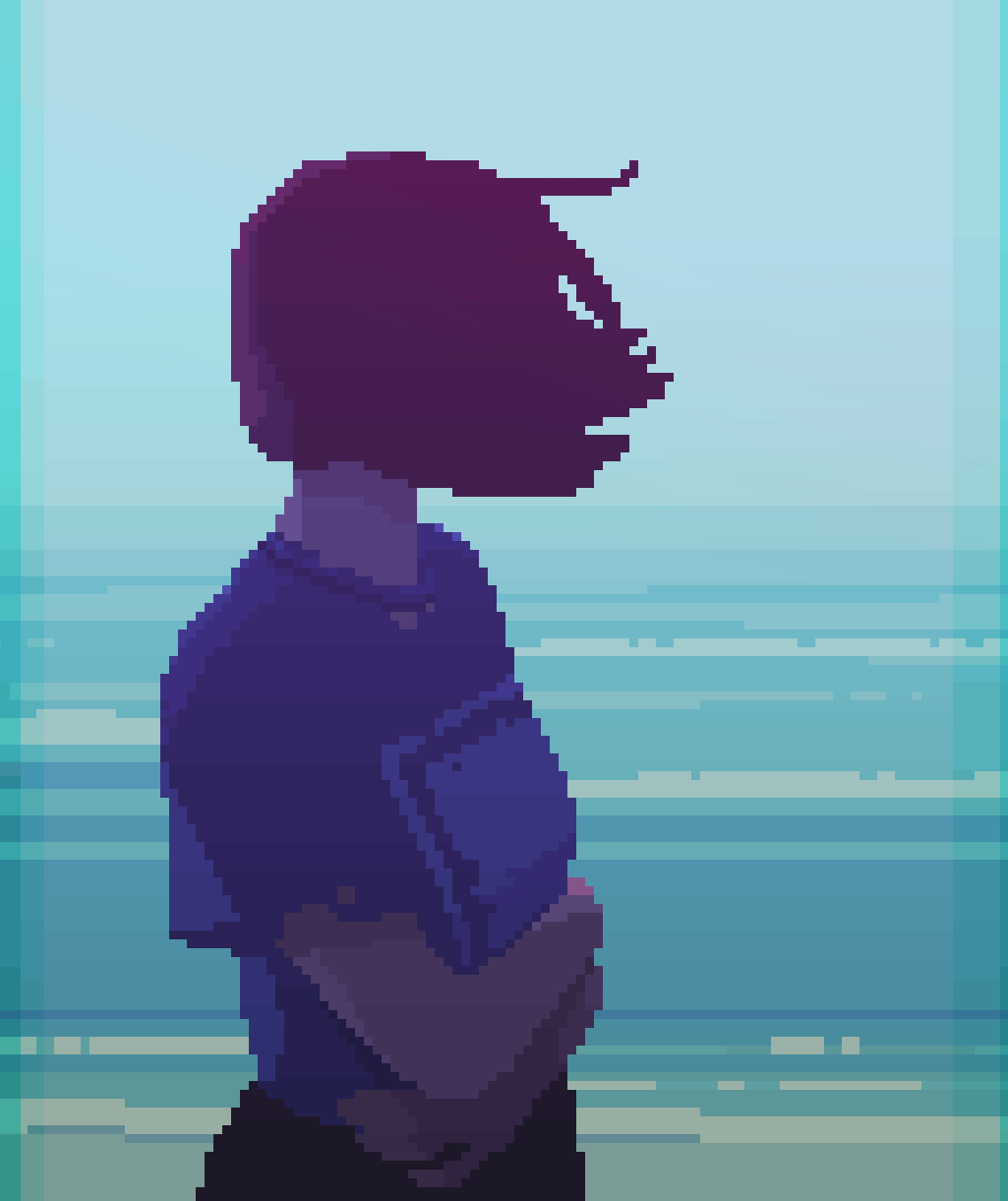 Girl watching the ocean