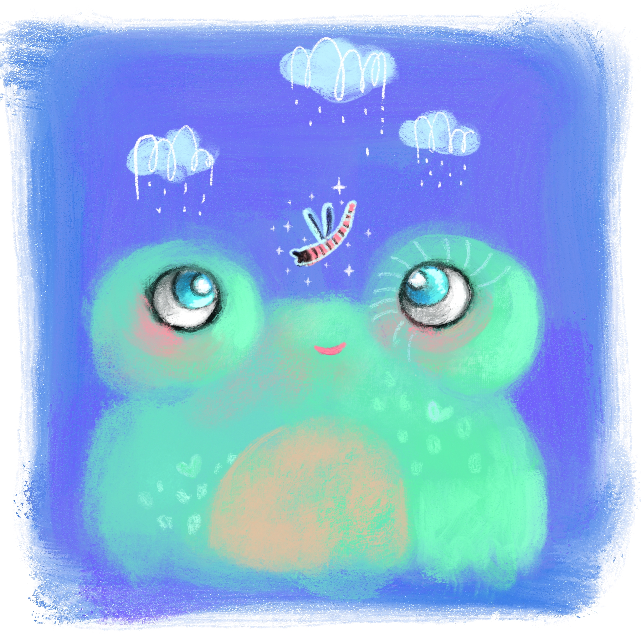 Buggsy dreams...🐸🐛