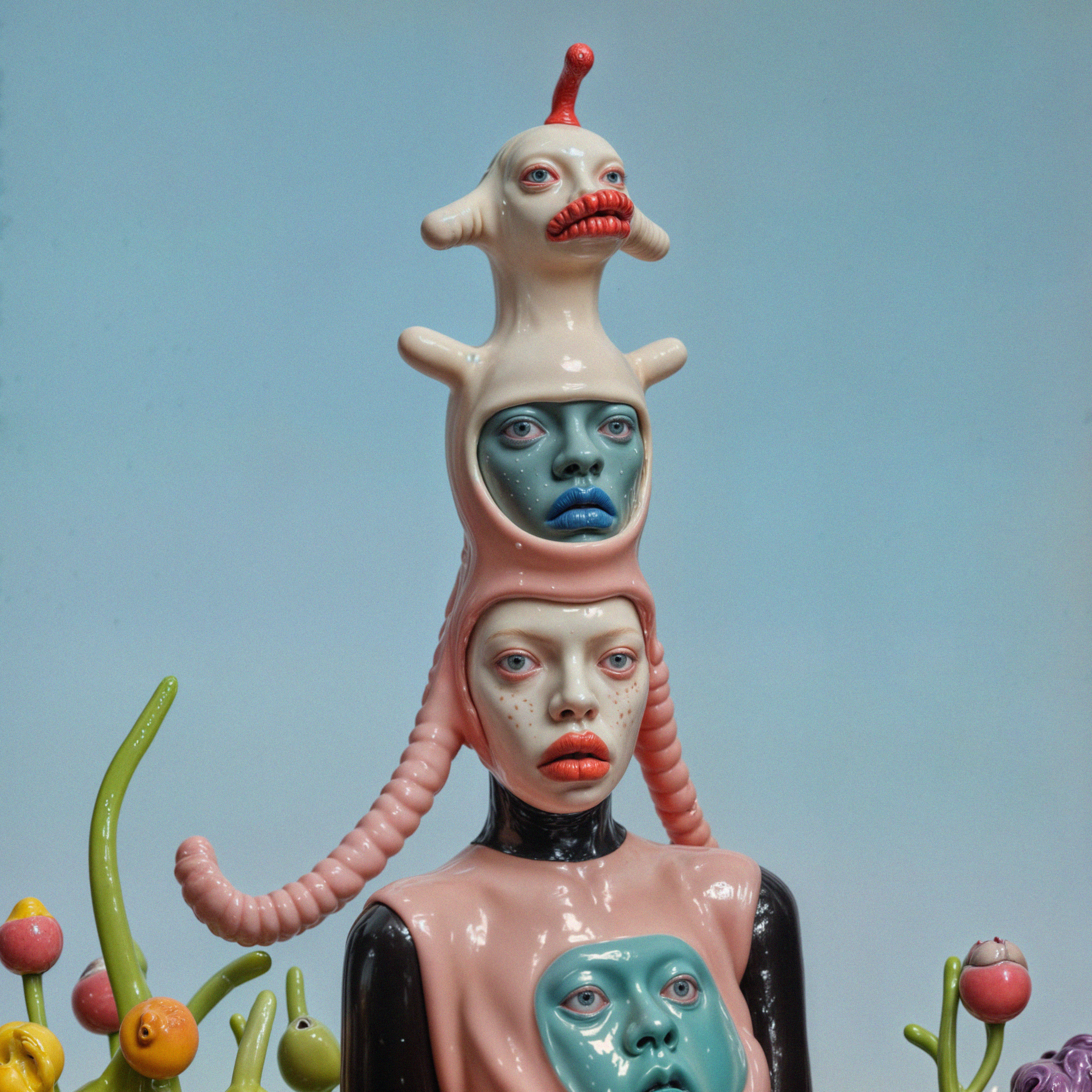 Three Heads and Face