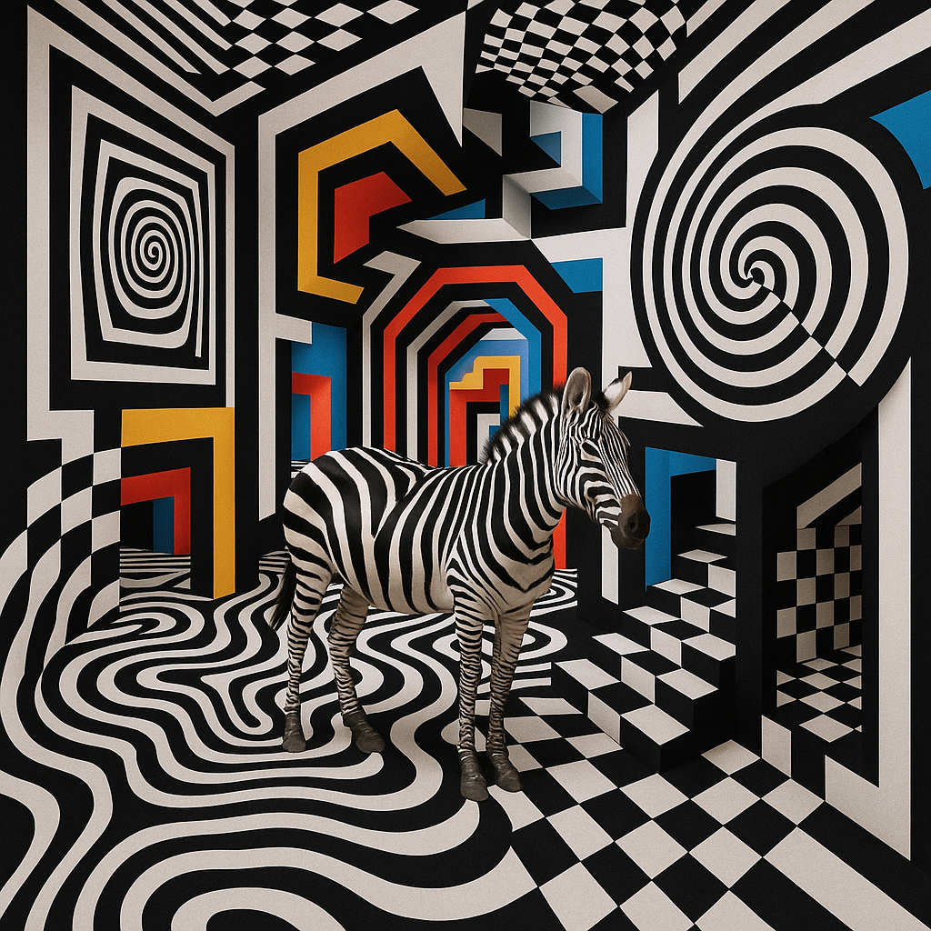 Op Art avec un Zèbre