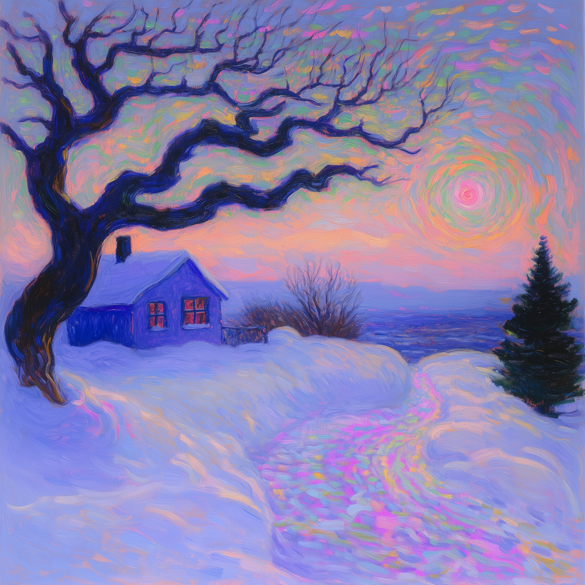 colors leaked through like memories