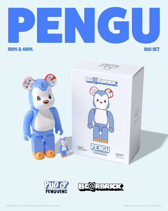 The Pudgy Penguins X BE@RBRICK collectible #65
