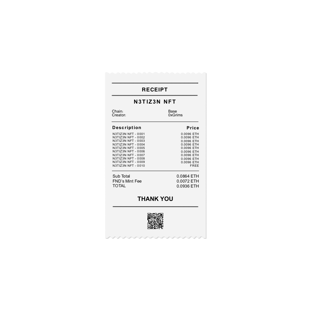 This is your max mint receipt.