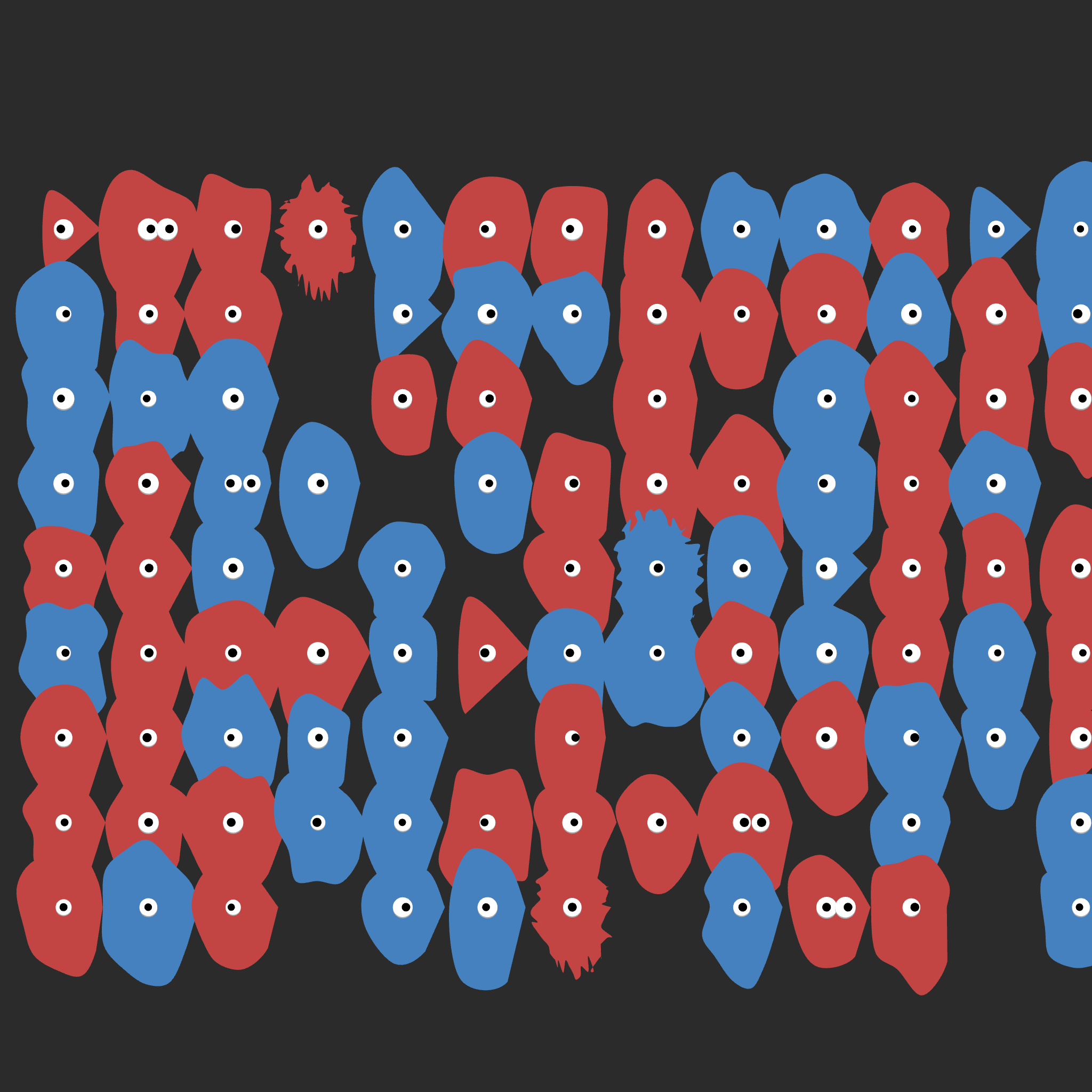 Kinetic Base Blob #13 (~117 Size 159 Kinetic Blobs with 106 Eyes Sporting the 3D Theme)