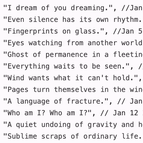 I dream of you dreaming