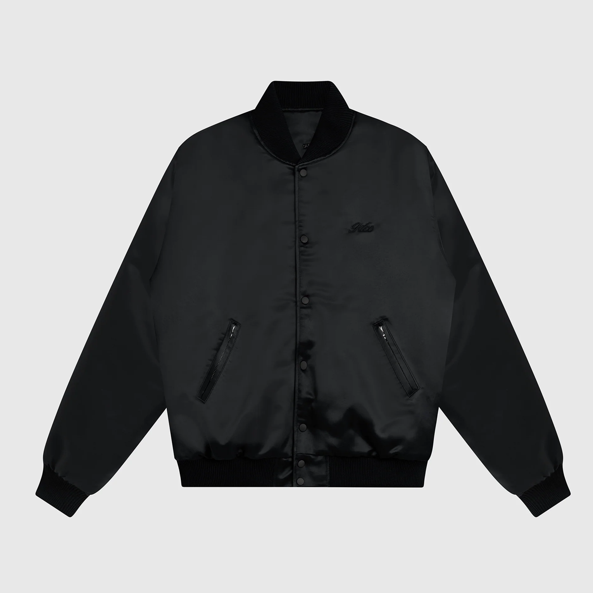 9DCC PREMIUM SATIN BOMBER IN BLACK #23