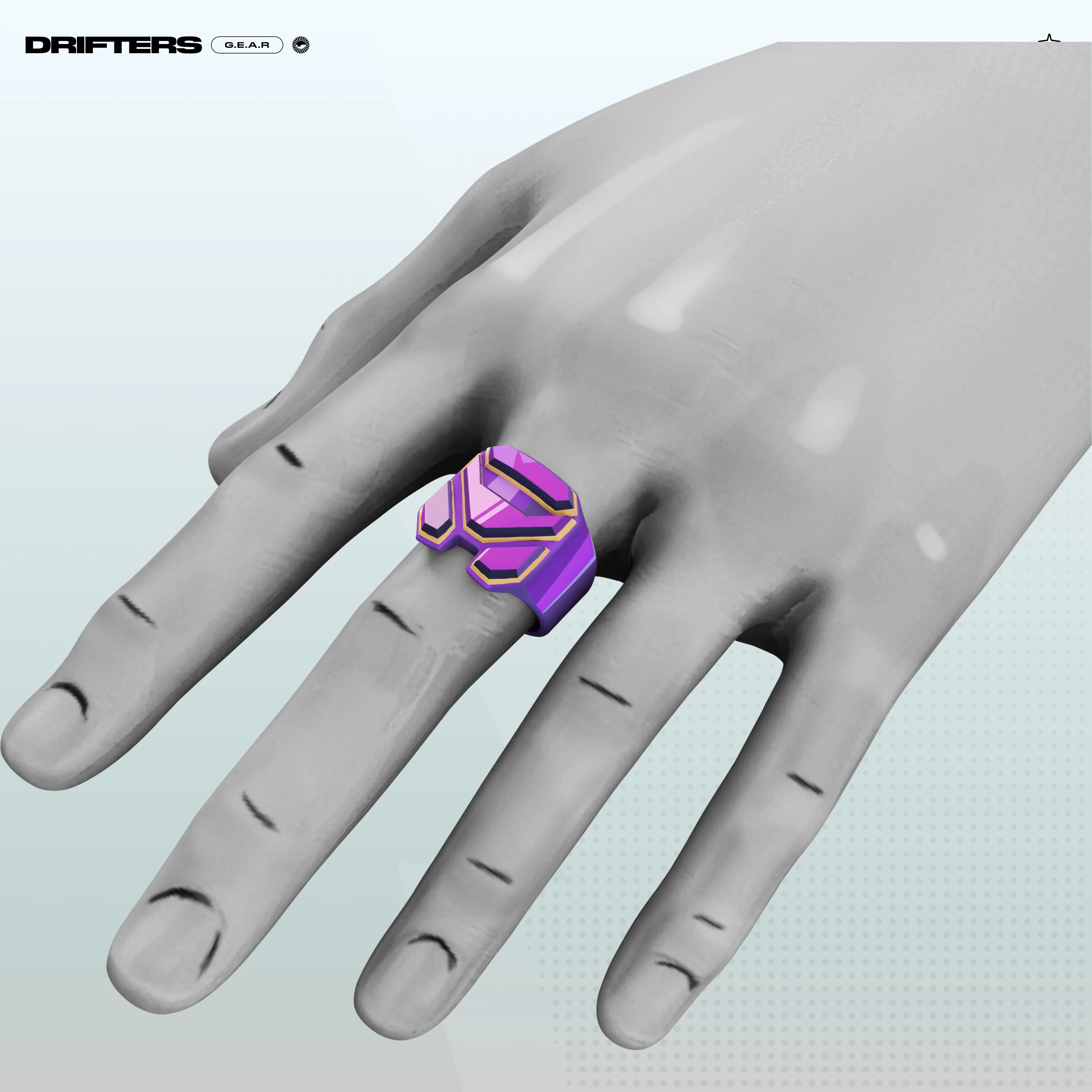 Amethyst Behemoth Signet Ring