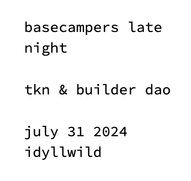 Ticket for Basecampers Late Night