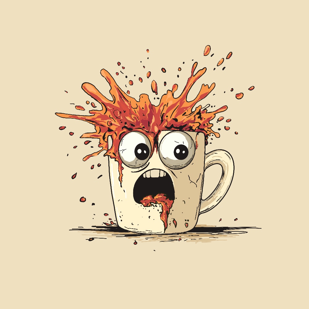 Overwhelmed Coffee Cup