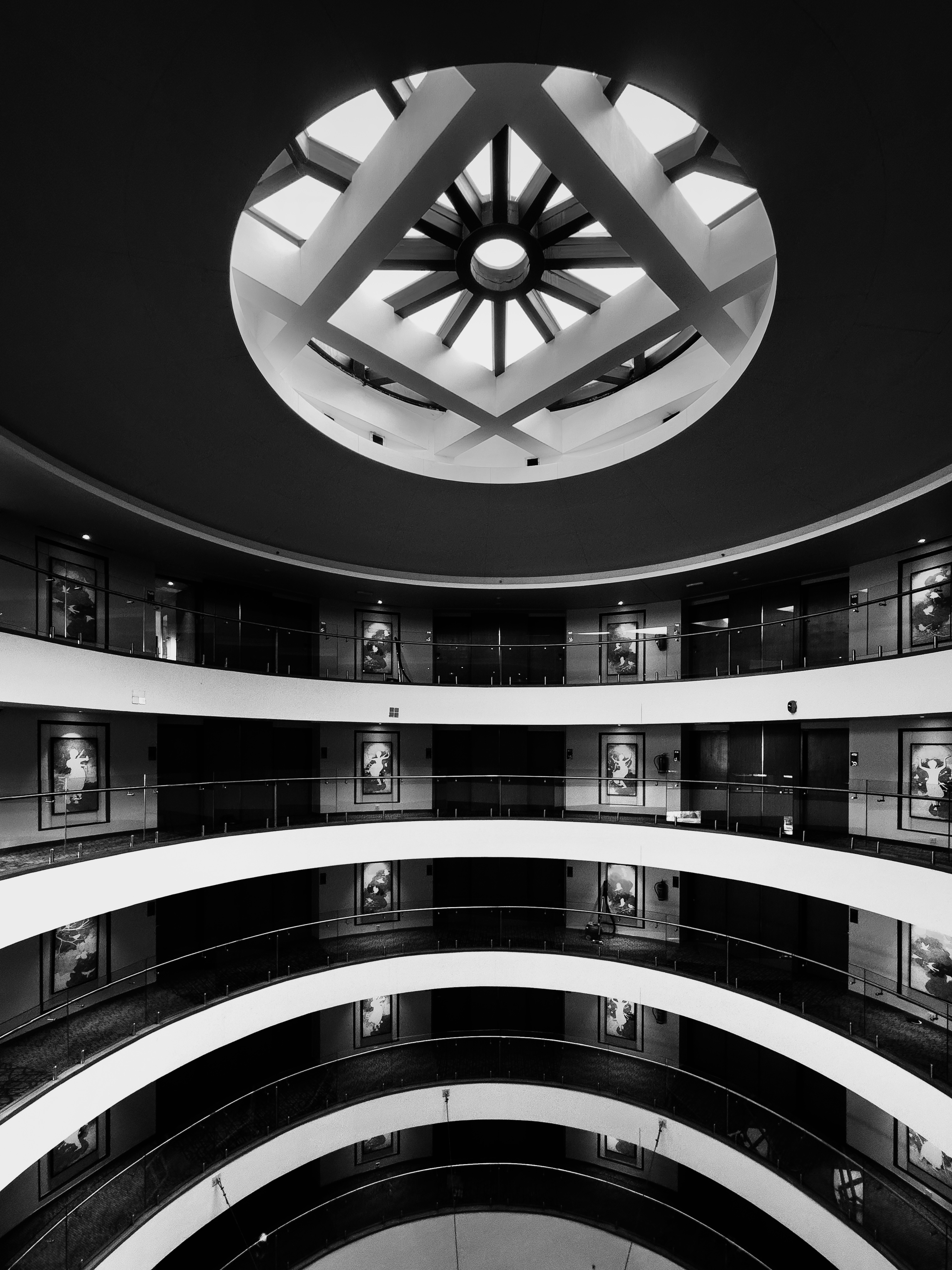 Symmetry in shades of grey.