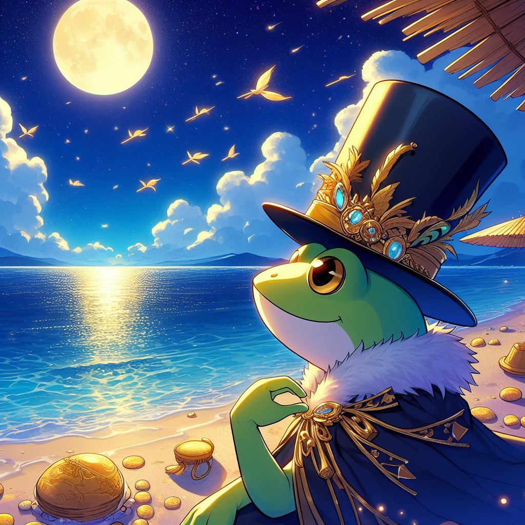 The sea with a beautiful full moon