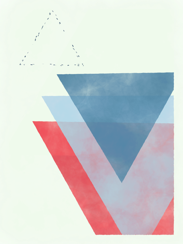 Triangles and nothing else.