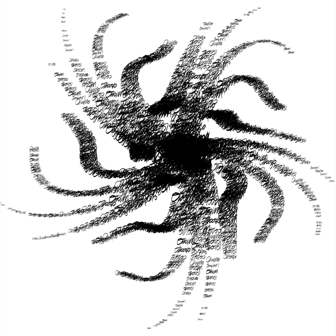 Calligram Study 1 (2024)