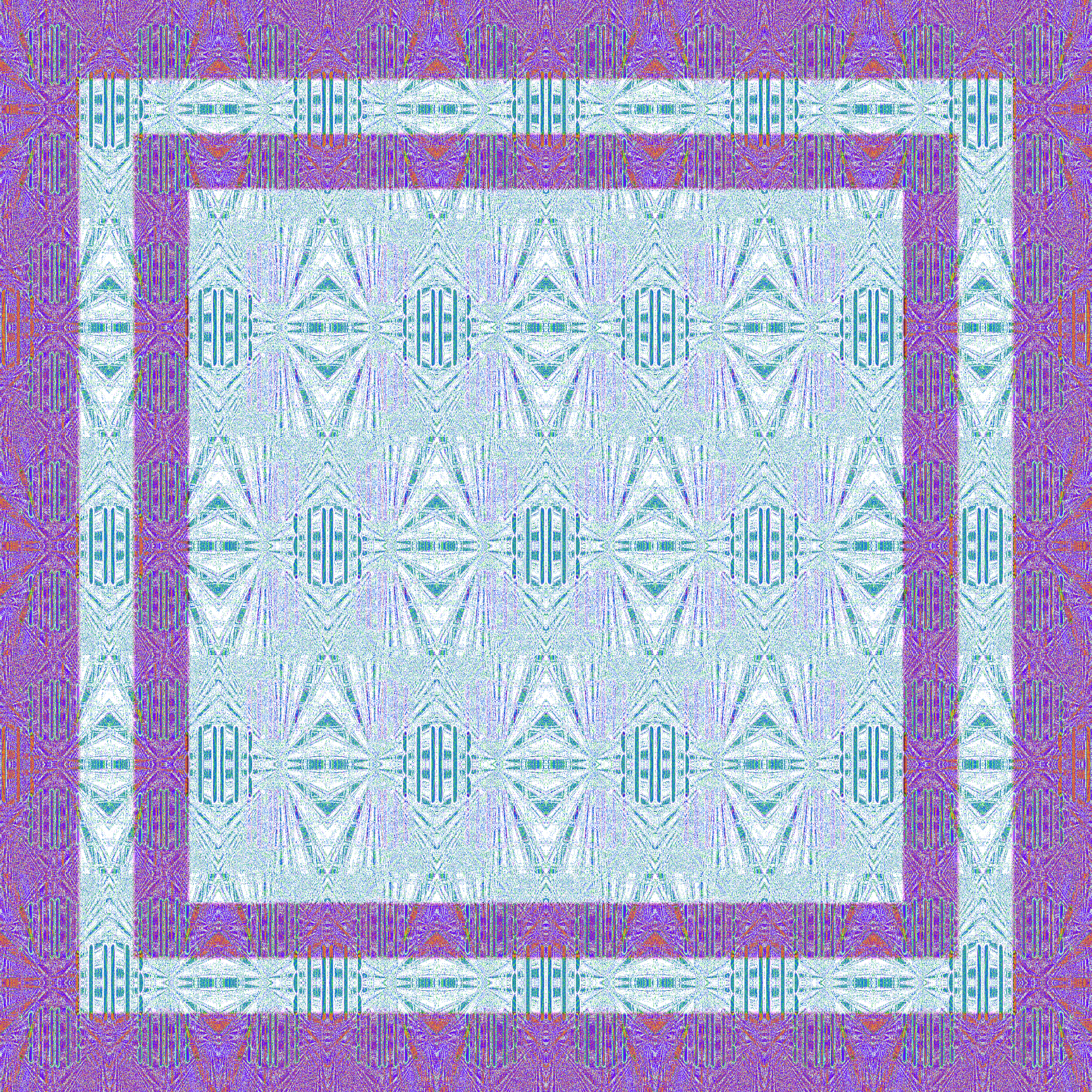 Framed White in Purple