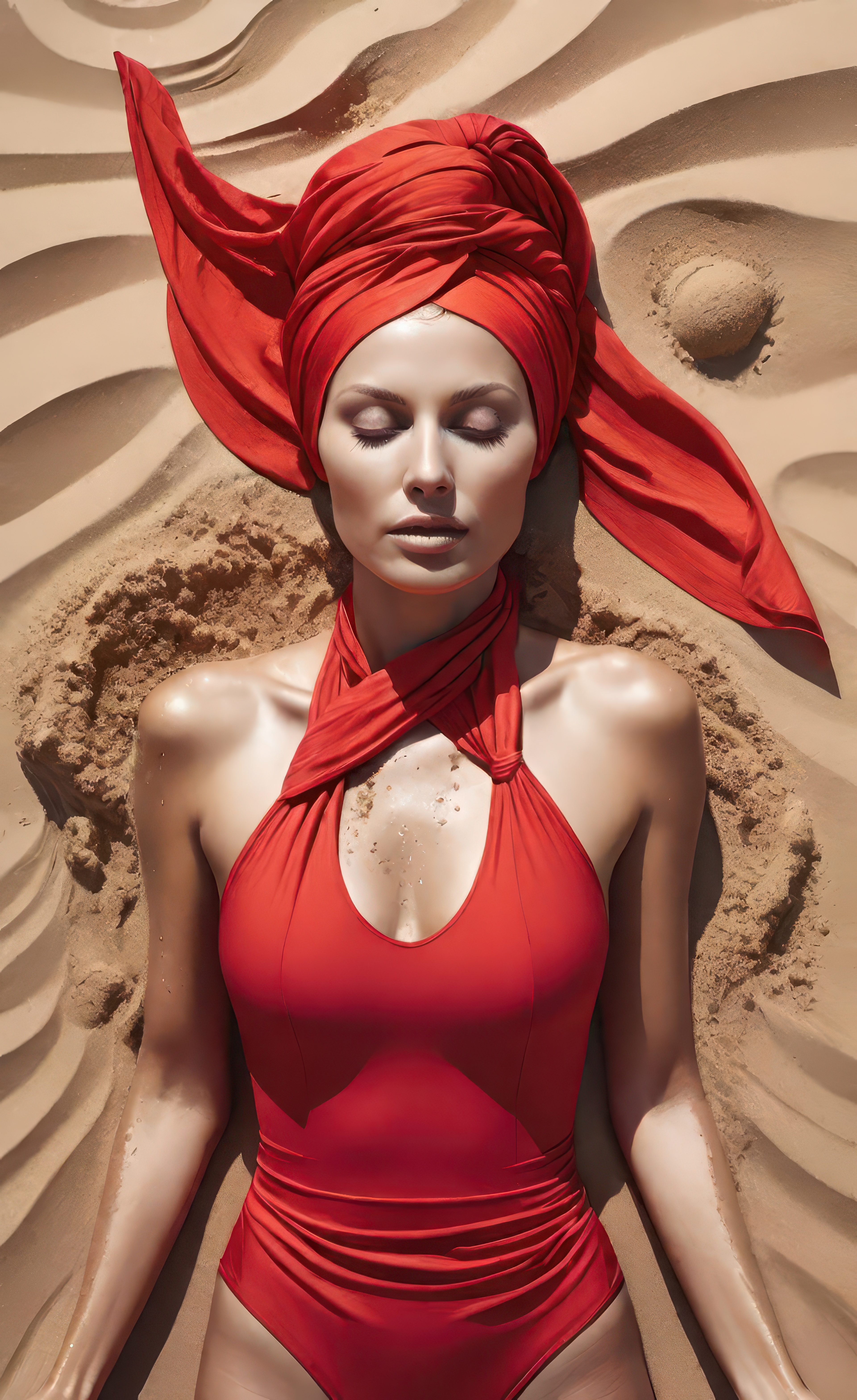 The bather in red #2
