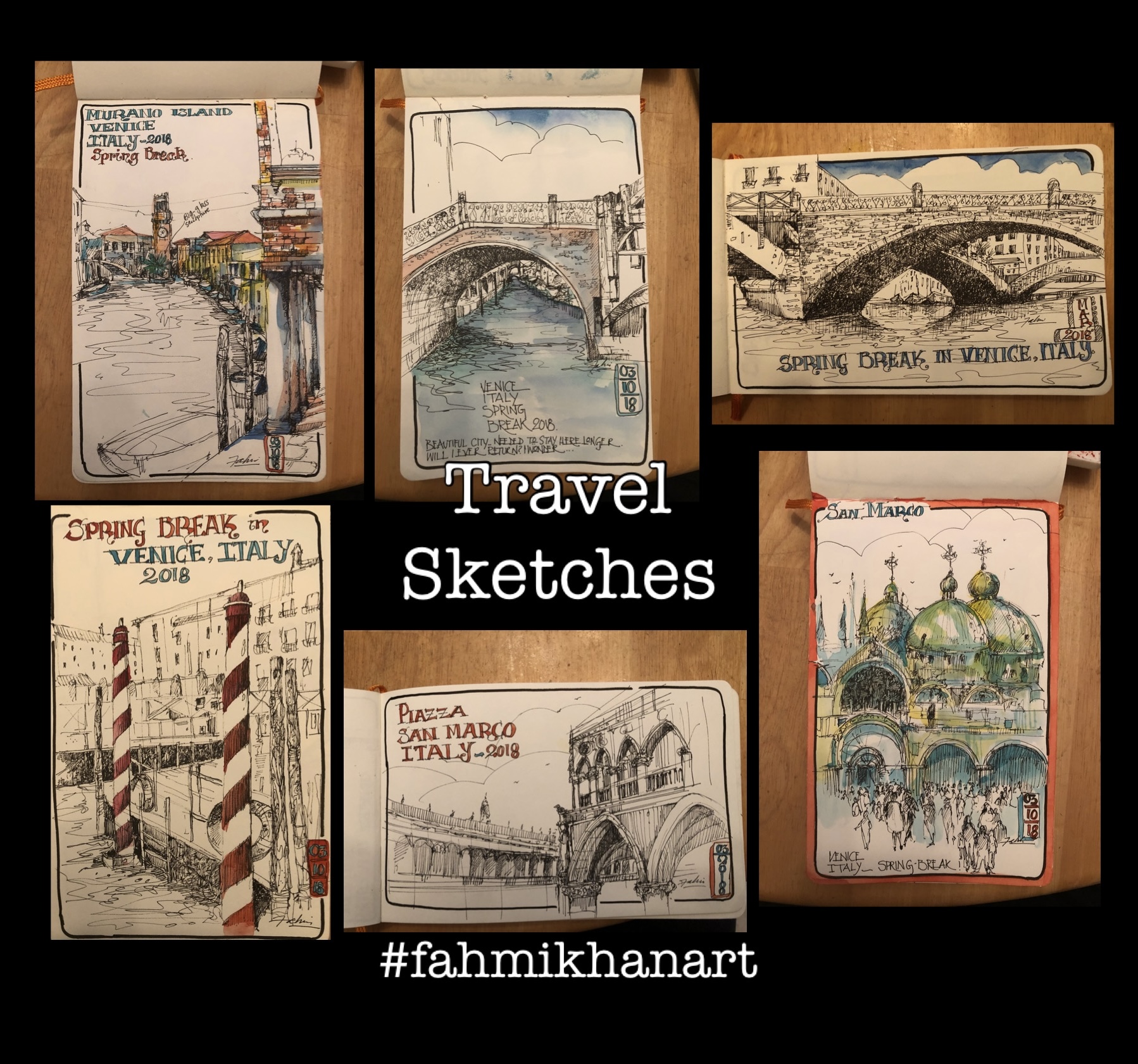 Travel Sketches in Watercolor & Ink #25