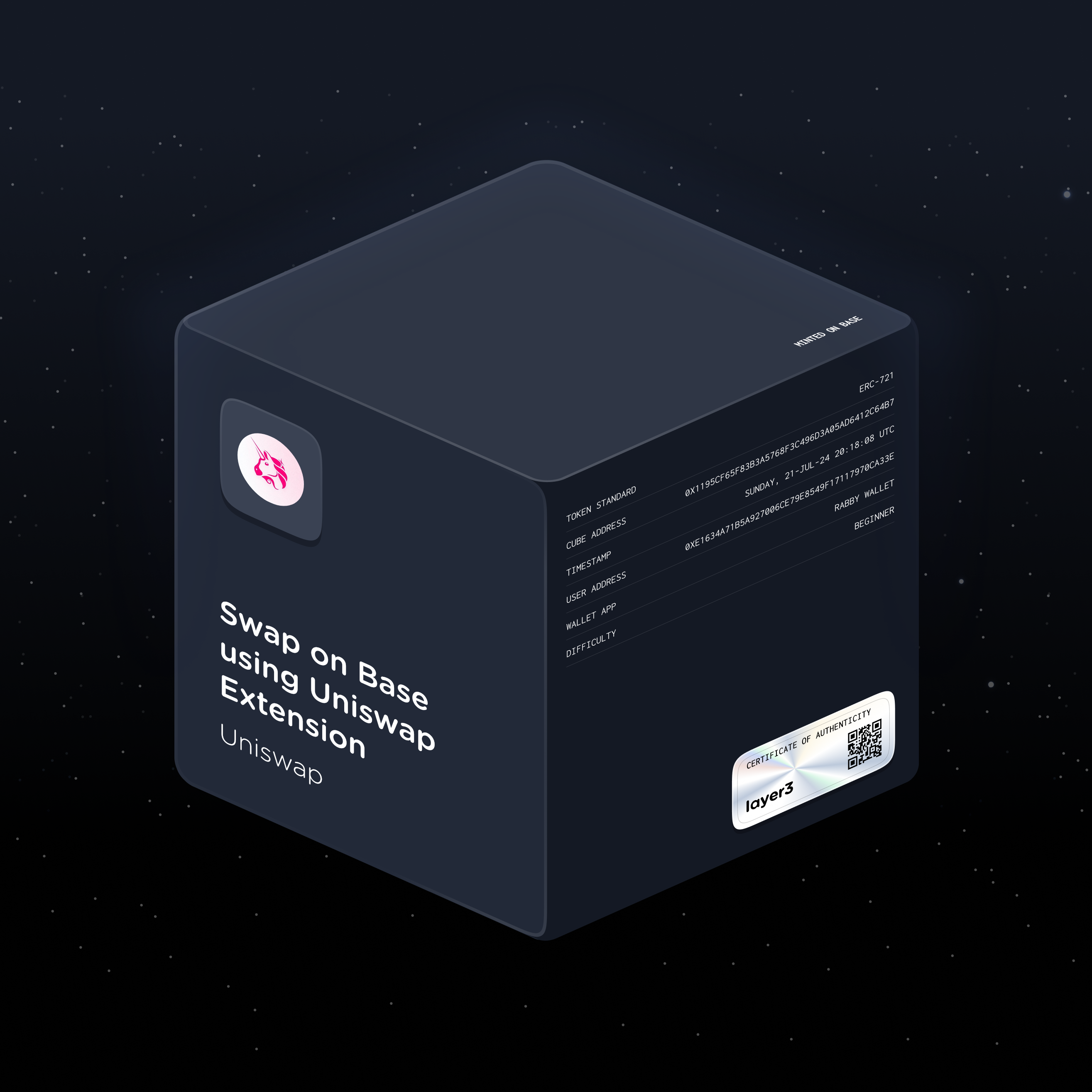 Swap on Base using Uniswap Extension