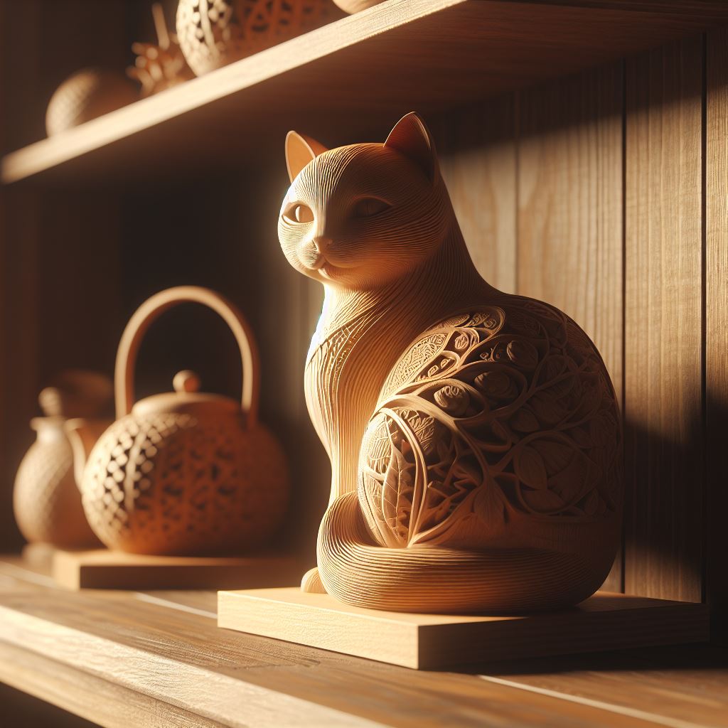 WOODEN CAT