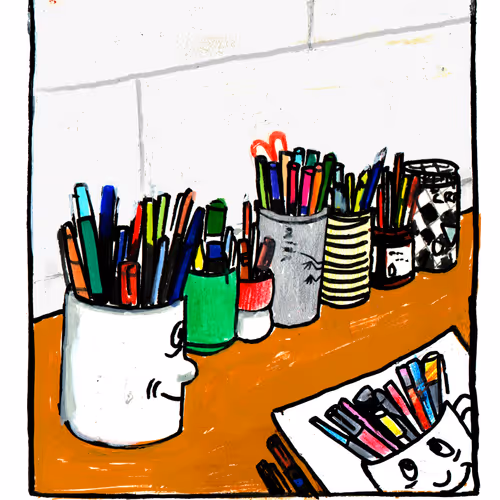 Jan 9th. Ink/paint markers and gouache