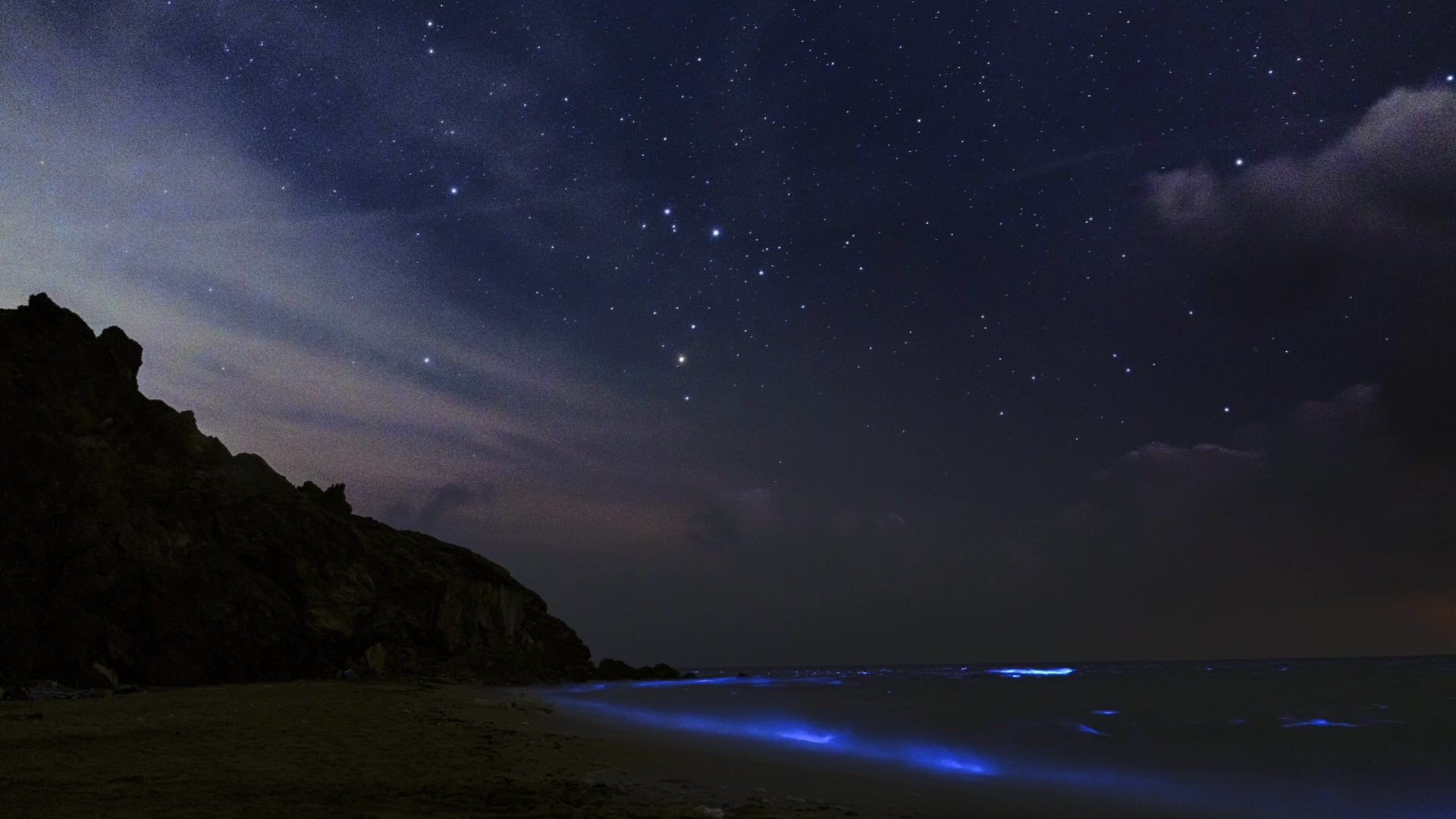 Hormuz island sunrise time lapse with plankton in the sea #15
