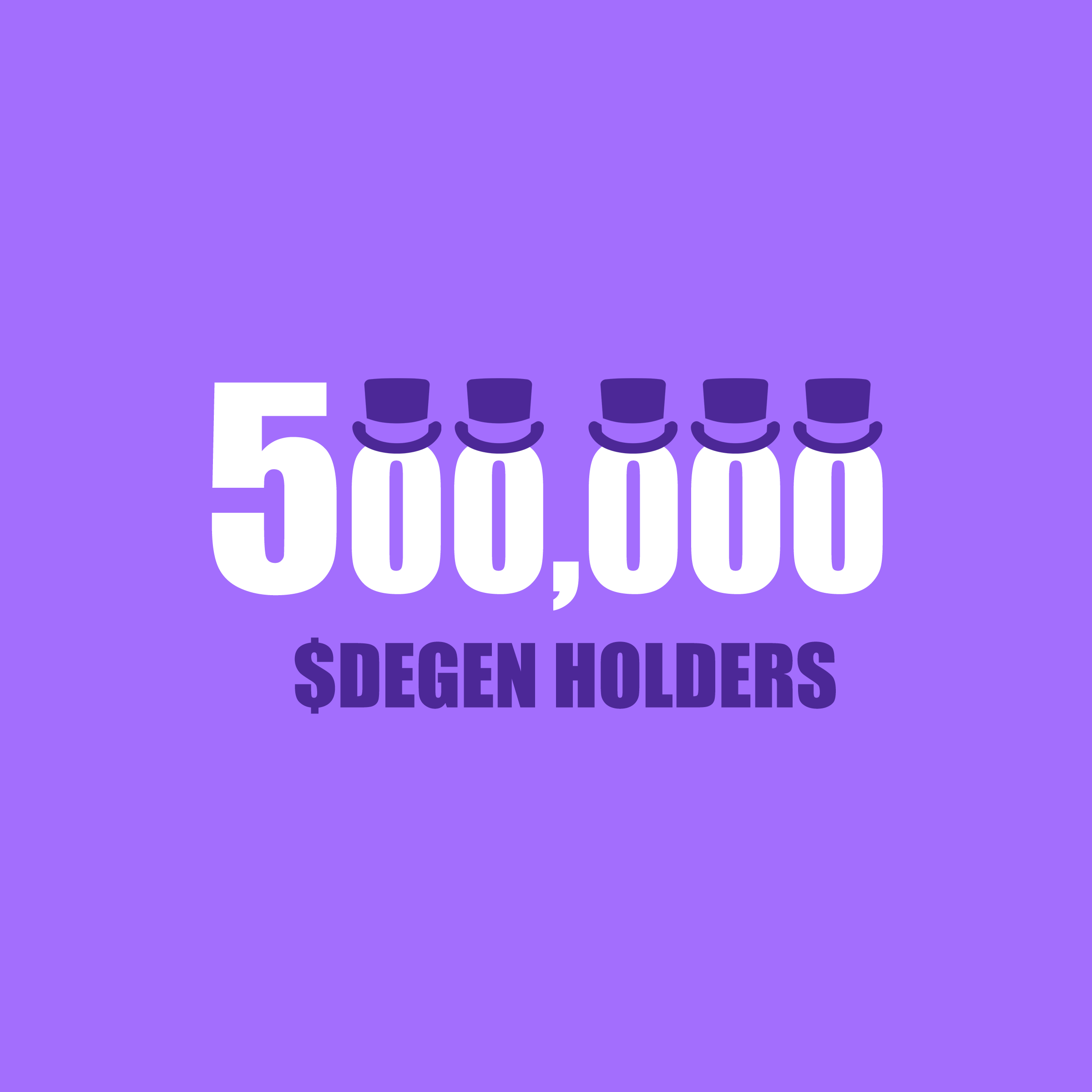 500k $DEGEN HOLDERS